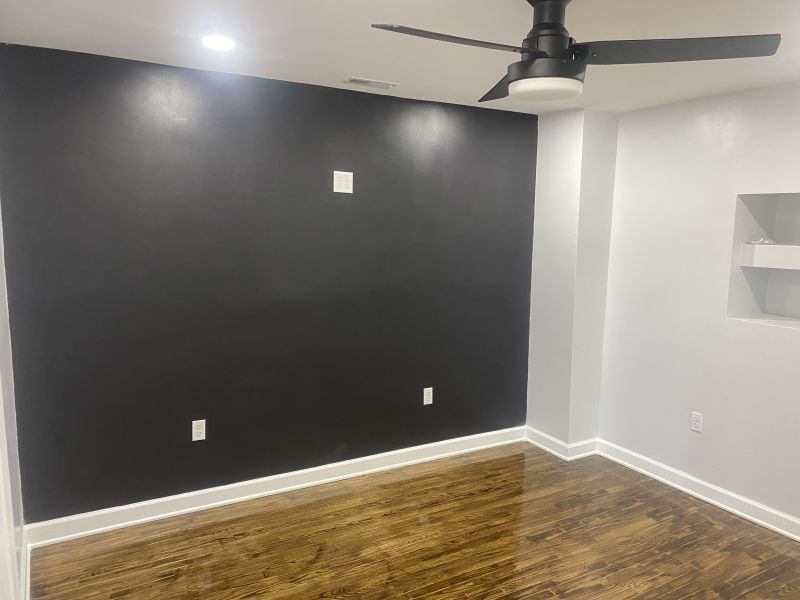 A phone photo of an interior renovation